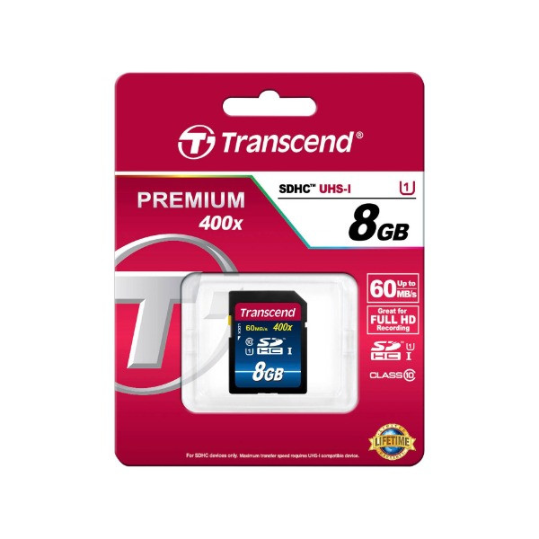 Transcend SDHC geheugenkaart class 10 - 8GB  ATR00089 - 1