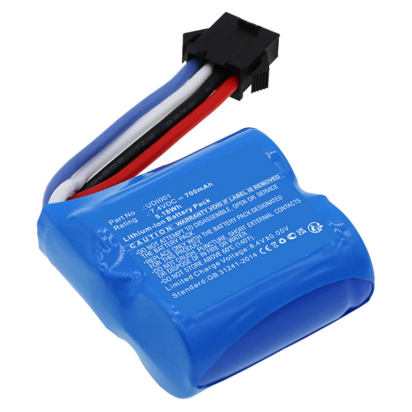 UDI UDR100RX accu (7.4 V, 700 mAh, 123accu huismerk)  AUD00002 - 1