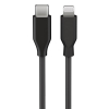 USB-C naar Lightning-USB-C oplaadkabel zwart (1 meter, 123accu huismerk)