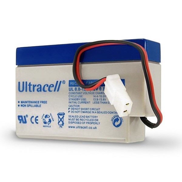 Ultracell UL0.8-12 VRLA AGM Loodaccu (12V, 0.8 Ah, AMP aansluiting)  AUL00039 - 1