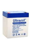 Ultracell UL4-12 VRLA AGM Loodaccu (12V, 4.0 Ah, T1 terminal)