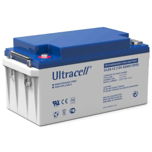 Ultracell UL65-12 VRLA AGM Loodaccu (12V, 65 Ah, T10 terminal)  ANB00565 - 1