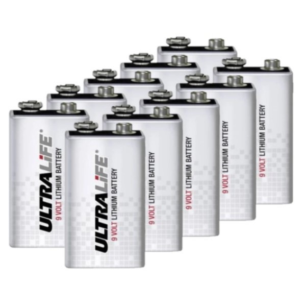 Ultralife U9VL-J-P / 6FR61 / 9V E-Block Lithium Batterij (10 stuks)  AUL00106 - 1