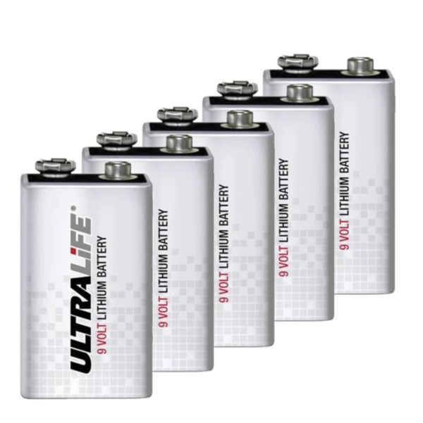 Ultralife U9VL-J-P / 6FR61 / 9V E-Block Lithium Batterij (5 stuks)  AUL00104 - 1