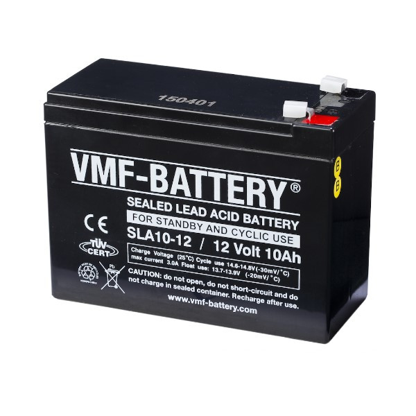 VMF SLA10-12 VRLA AGM Loodaccu (12V, 10 Ah, T1 terminal)  AVM00117 - 1