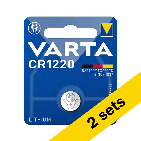 Varta CR1220 / DL1220 / 1220 Lithium knoopcel batterij 2 stuks  AVA00367 - 1