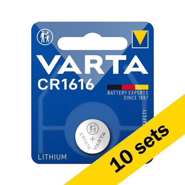 Varta CR1616 Lithium knoopcel batterij 10 stuks  AVA00362 - 1