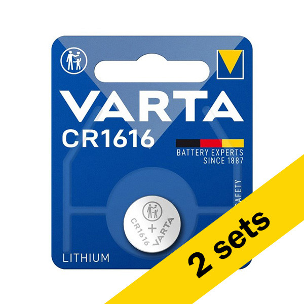 Varta CR1616 Lithium knoopcel batterij 2 stuks  AVA00358 - 1