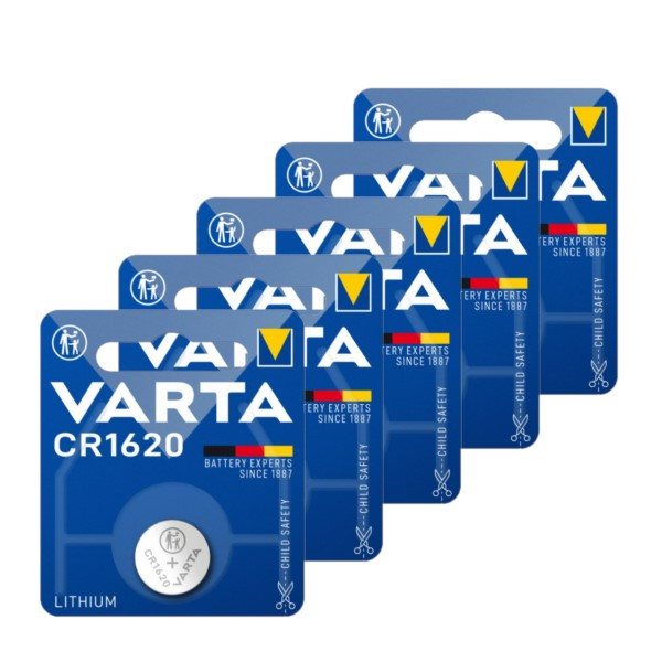 Varta CR1620 3V Lithium knoopcel batterij 5 stuks  AVA00380 - 1