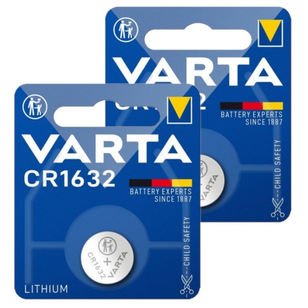 Varta CR1632 3V Lithium knoopcel batterij 2 stuks  AVA00376 - 1