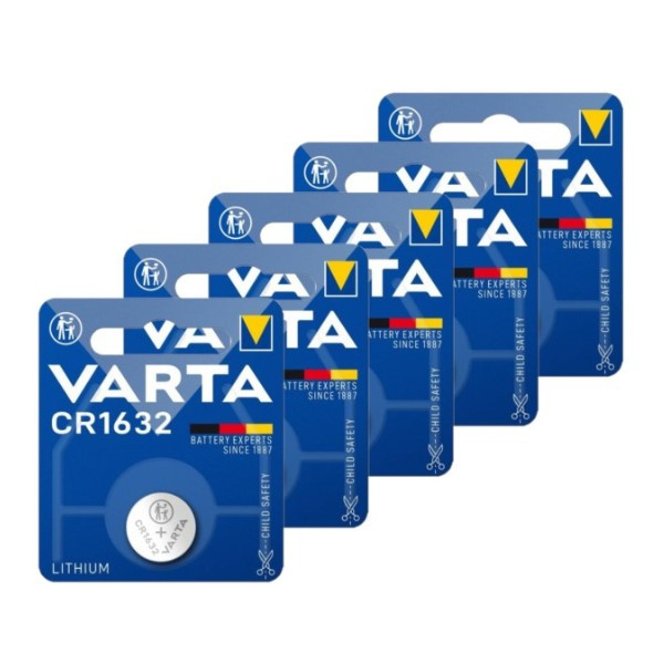 Varta CR1632 3V Lithium knoopcel batterij 5 stuks  AVA00373 - 1