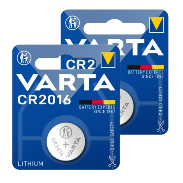 Varta CR2016 3V Lithium knoopcel batterij 2 stuks  AVA00381 - 1