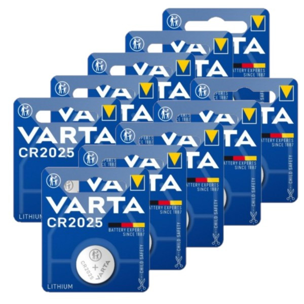 Varta CR2025 3V Lithium knoopcel batterij 10 stuks  AVA00377 - 1