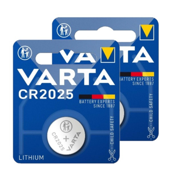 Varta CR2025 3V Lithium knoopcel batterij 2 stuks  AVA00374 - 1