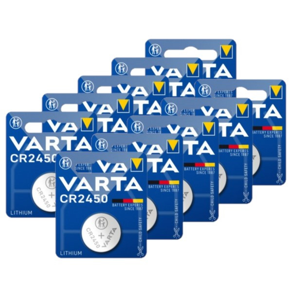 Varta CR2450 3V Lithium knoopcel batterij 10 stuks  AVA00385 - 1