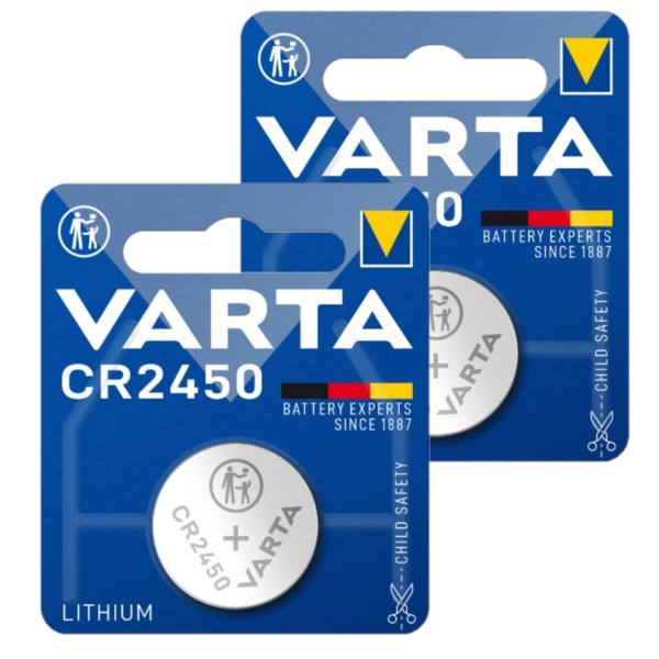 Varta CR2450 3V Lithium knoopcel batterij 2 stuks  AVA00392 - 1