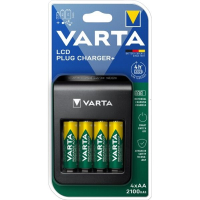 Varta LCD-stekkeroplader+ inclusief 4 stuks AA batterijen (2100 mAh)  AVA00609