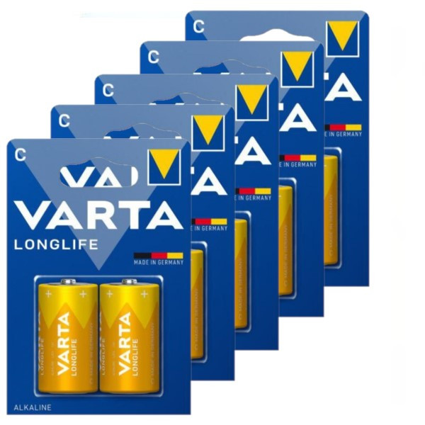 Varta Longlife LR14 / C Alkaline Batterij 10 stuks  AVA00515 - 1