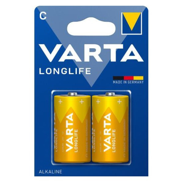 uitzending verslag doen van kiespijn Varta Longlife LR14 / C Alkaline Batterij (2 stuks) Varta 123accu.nl