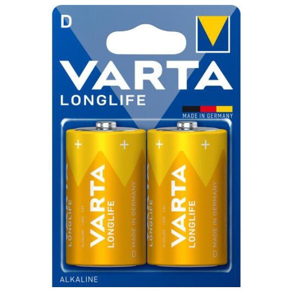 Je zal beter worden moed spanning Varta Longlife LR20 / D Alkaline Batterij (2 stuks) Varta 123accu.nl