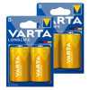 Varta Longlife LR20 / D Alkaline Batterij 4 stuks