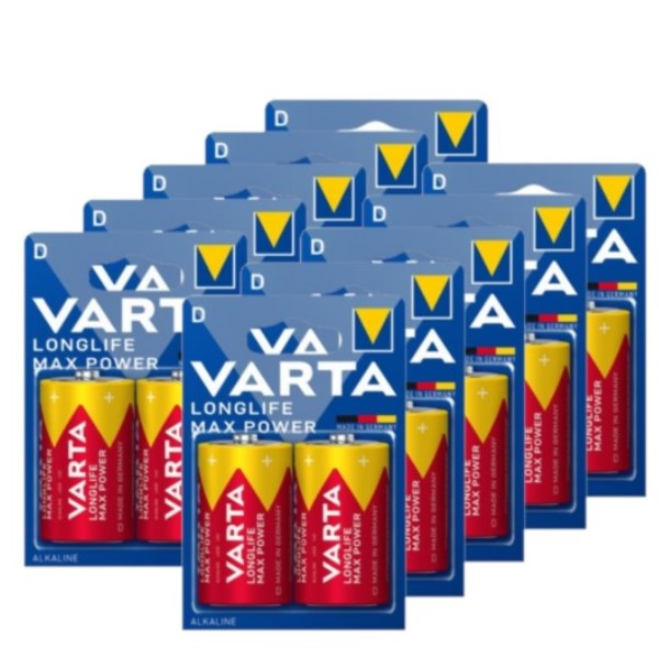 Varta Longlife Max Power LR20 / D Alkaline Batterij 20 stuks  AVA00507 - 1