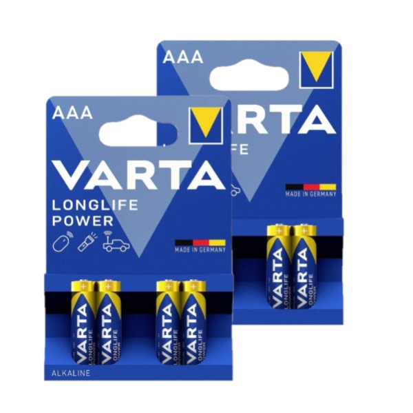 Varta Longlife Power AAA / MN2400 / LR03 Alkaline Batterij 8 stuks  AVA00485 - 1