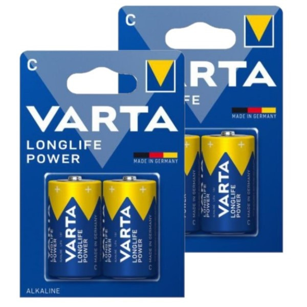 Varta Longlife Power LR14 / C Alkaline Batterij 4 stuks  AVA00454 - 1