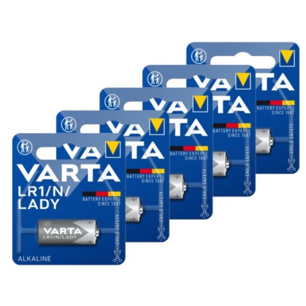 Varta N / LR1 / Lady / MN9100 Alkaline Batterij 5 stuks  AVA00423 - 1