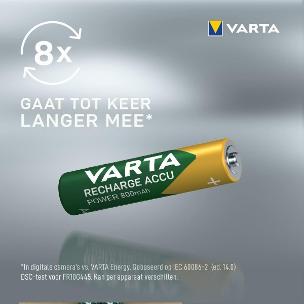 Varta Oplaadbare AAA / HR03 Ni-Mh Batterijen (20 stuks, 800 mAh)  AVA00683 - 2