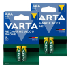 Varta Oplaadbare AAA / HR03 Ni-Mh Batterijen (4 stuks, 550 mAh)  AVA00674 - 1