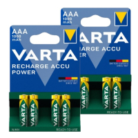 Varta Oplaadbare AAA / HR03 Ni-Mh Batterijen (8 stuks, 1000 mAh)  AVA00679