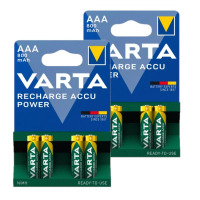 Varta Oplaadbare AAA / HR03 Ni-Mh Batterijen (8 stuks, 800 mAh)  AVA00676