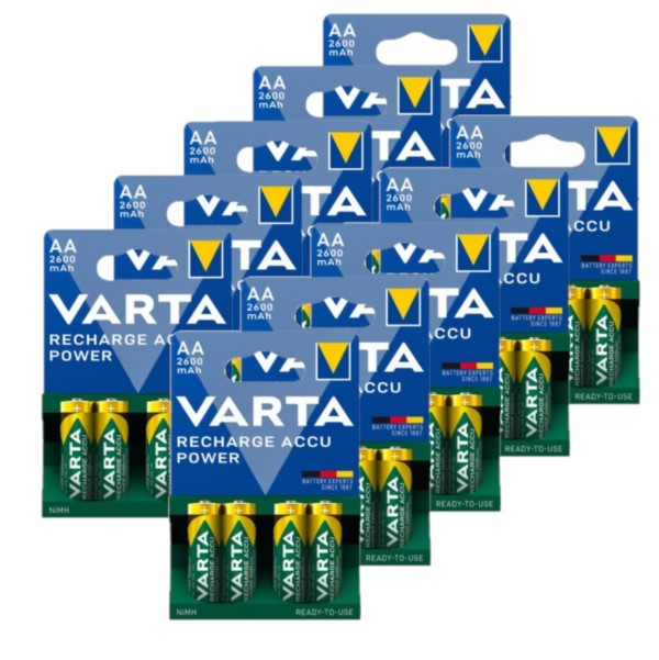 Varta Oplaadbare AA / HR6 Ni-Mh Batterijen (40 stuks, 2600 mAh)  AVA00689 - 1