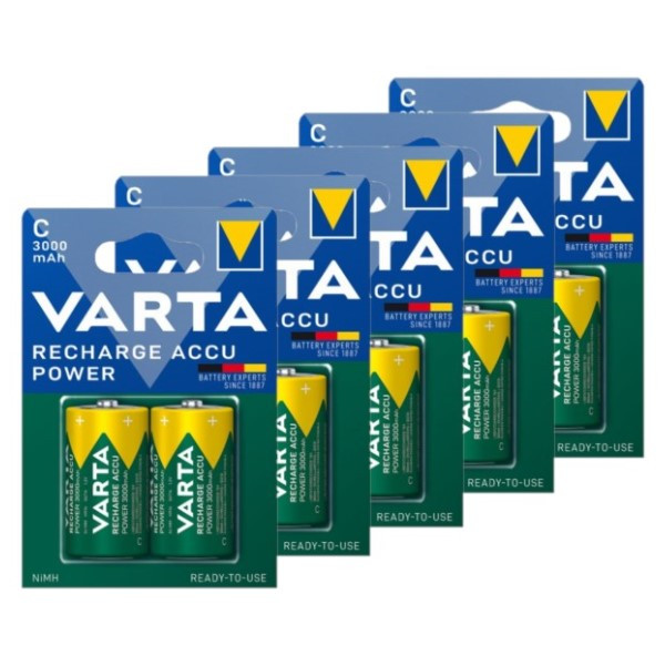 Varta Oplaadbare C / HR14 Ni-Mh Batterijen (10 stuks, 3000 mAh)  AVA00352 - 1