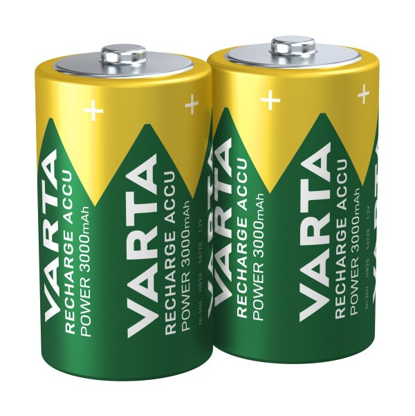 Varta Oplaadbare D / HR20 Ni-Mh Batterijen (10 stuks, 3000 mAh)  AVA00349 - 2