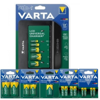 Varta Universele LCD-oplader+ inclusief batterijen AA / AAA / C / D / 9V (13 stuks)  AVA00686