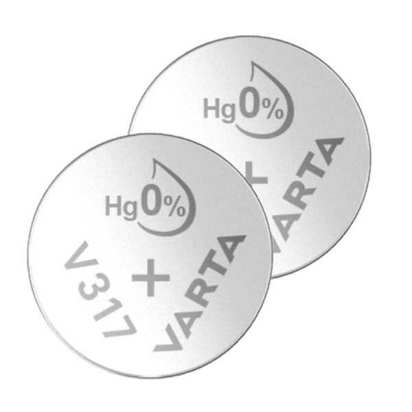 Varta V317 / SR516SW / SR62 zilveroxide knoopcel batterij 2 stuks  AVA00543 - 1