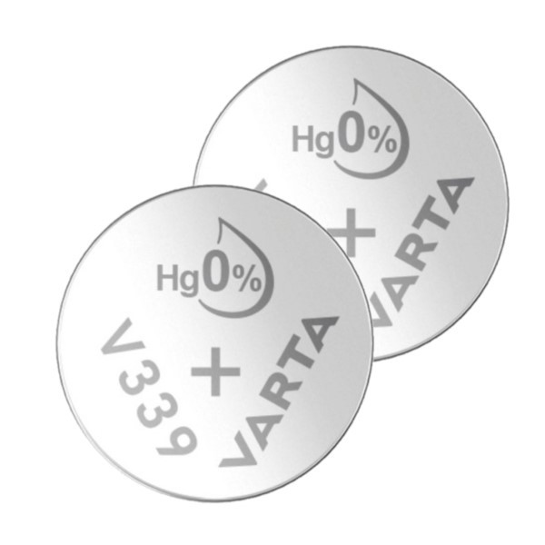 Varta V339 / SR614SW / SR614 zilveroxide knoopcel batterij 2 stuks  AVA00532 - 1