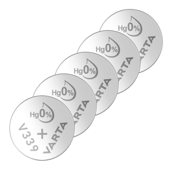 Varta V339 / SR614SW / SR614 zilveroxide knoopcel batterij 5 stuks  AVA00521 - 1