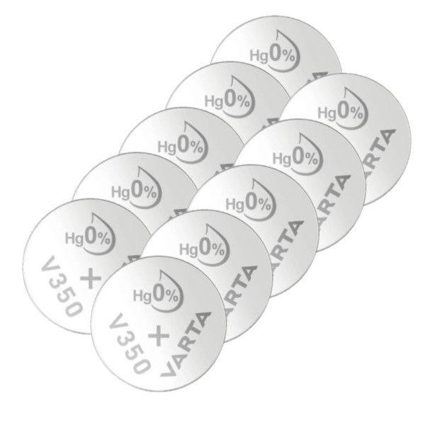 Varta V350 / SR1136W / SR42 zilveroxide knoopcel batterij 10 stuks  AVA00555 - 1