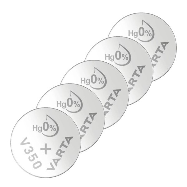 Varta V350 / SR1136W / SR42 zilveroxide knoopcel batterij 5 stuks  AVA00554 - 1