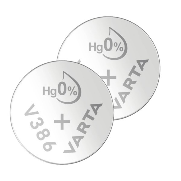 Varta V386 / SR1142W / SR43 zilveroxide knoopcel batterij 2 stuks  AVA00568 - 1