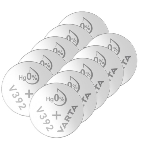 Varta V392 / SR736W / SR41 zilveroxide knoopcel batterij 10 stuks  AVA00570 - 1