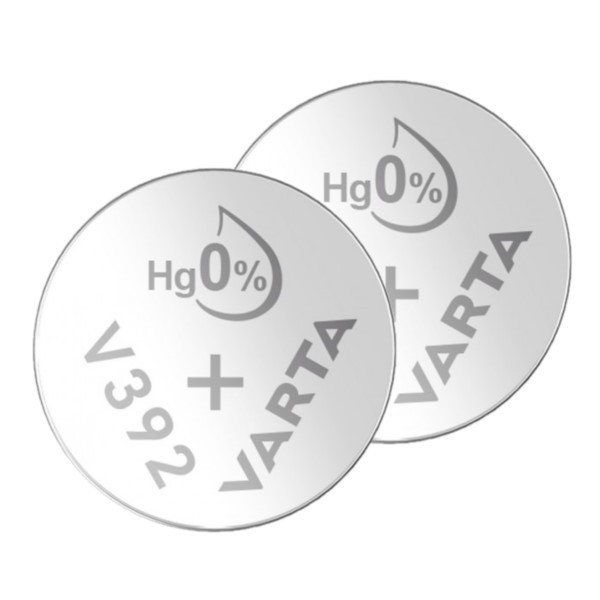 Varta V392 / SR736W / SR41 zilveroxide knoopcel batterij 2 stuks  AVA00565 - 1