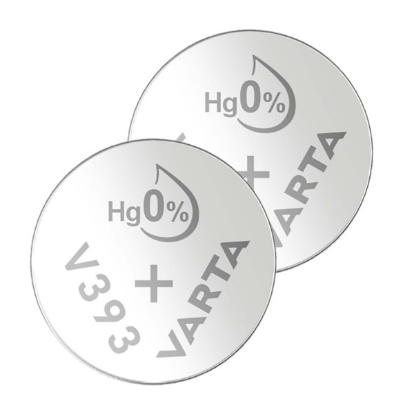Varta V393 / SR754SW / SR48 zilveroxide knoopcel batterij 2 stuks  AVA00632 - 1