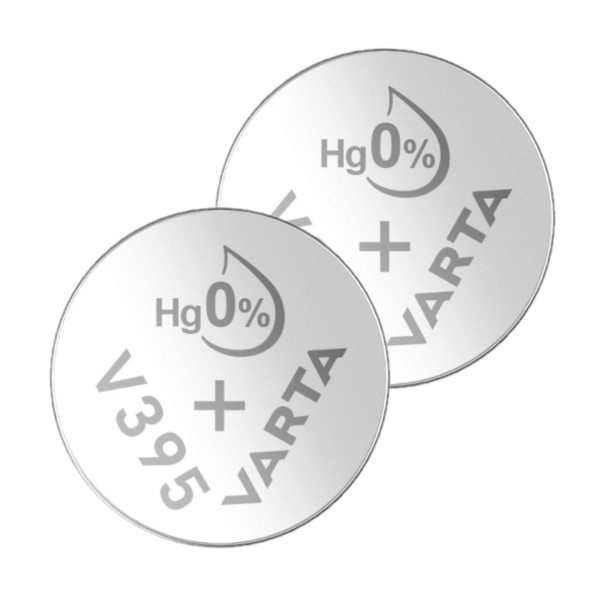 Varta V395 / SR927SW / SR57 zilveroxide knoopcel batterij 2 stuks  AVA00569 - 1
