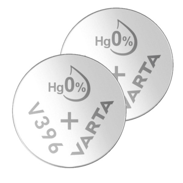 Varta V396 / SR726SW / SR59 zilveroxide knoopcel batterij 2 stuks  AVA00626 - 1