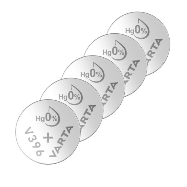 Varta V396 / SR726SW / SR59 zilveroxide knoopcel batterij 5 stuks  AVA00625 - 1