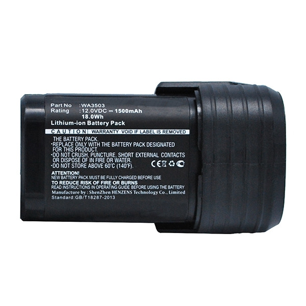 Worx WA3503 accu (12 V, 1500 mAh, Li-ion, 123accu huismerk)  AWO00011 - 1